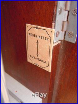 Carillon vedette Westminster 2 mélodies ave maria 11 marteaux vers 1950