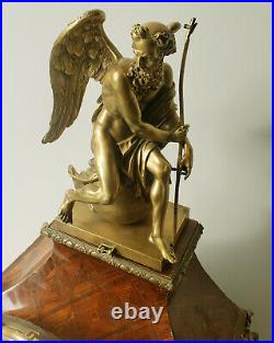 Cartel A Poser Louis XV D'epoque Estampillé Tillard Marqueterie & Bronze Doré
