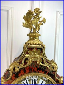 Cartel Boulle Epoque Napoleon III De Style Louis XIV Ecaille Et Bronze Doré