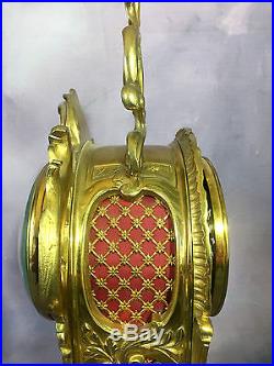 Cartel / Horloge / Pendule En Bronze Doré De Style Louis XV De 39 CM De Haut