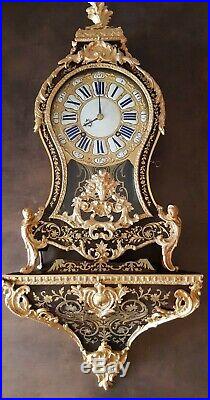Cartel XVIII Marqueterie Boulle Napoléon III, pendule bronze, clock