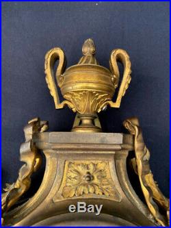Cartel bronze doré horloge pendule style louis XVI 19° siècle