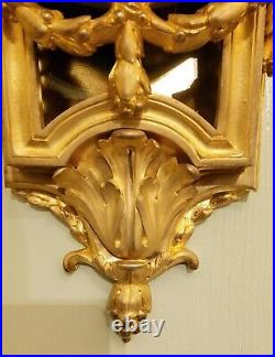 Cartel d'alcôve en bronze doré style Louis XVI Signé Millet à Paris Bronzier