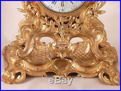 Cartel style Louis XV Napoléon III XIXe bronze doré 68cm pendule clock uhr reloj