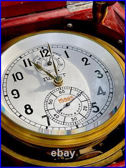 Chronometre de marine a detente fusee pendule horloge