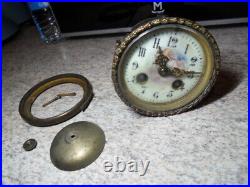 Clock uhr pendule horloge mouvement medaille argent 1855 Vincenti Cie deco Ange