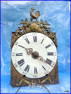 Comtoise mouvement pendule horloge 18 ème mécanisme mensuel 18th pendulum clock