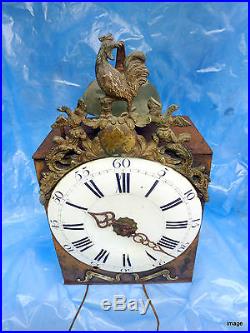 Comtoise mouvement pendule horloge 18 ème mécanisme mensuel 18th pendulum clock