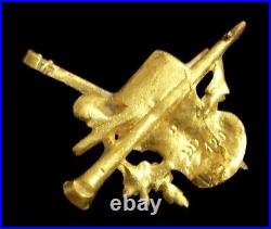 Empire Français rare Instruments Musicaux, élément de PENDULE, Bronze doré