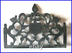 Fronton bronze lanterne pediment clock uhr uhren horloge comtoise coq 10 CM N 18