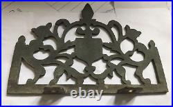 Fronton bronze lanterne pediment clock uhr uhren horloge comtoise coq 10 CM N 18