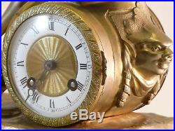 Garniture De Cheminée De Style Empire Pendule Au Char pendule Bronze clock uhr