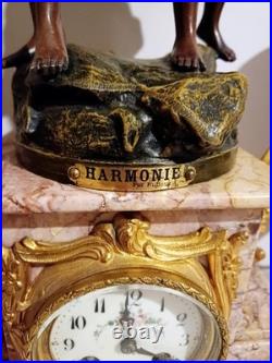 Garniture de cheminée Harmonie par Ruffony, signée Ruchot Régule & Marbre Garniture de cheminée Harmonie par Ruffony, signée Ruchot Régule & Marbre