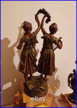 Garniture de cheminée Harmonie par Ruffony, signée Ruchot Régule & Marbre Garniture de cheminée Harmonie par Ruffony, signée Ruchot Régule & Marbre