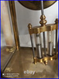 Garniture pendule cage et cassolettes onyx, bronze dore fonctionne sonne