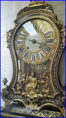 Grand cartel Louis XV 1740 empire bronze et bois horloger Gudin Lejeune Paris