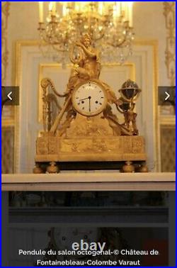 Grande Pendule Epoque Empire Horloge Clock 56 cm