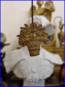 Grande pendule bronze et marbre blanc Clock Uhr Empire Napoléon