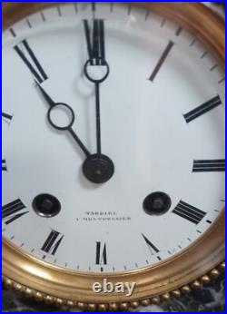 Grande pendule en marbre garniture de cheminée