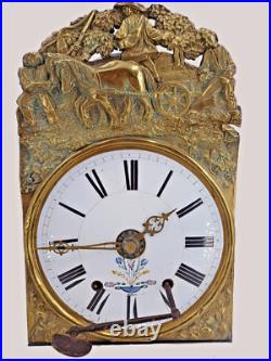 HORLOGE COMTOISE MOUVEMENT PENDULE XIXème MECANISME RELOJ UHR/OROLOGIO