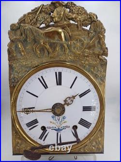 HORLOGE COMTOISE MOUVEMENT PENDULE XIXème MECANISME RELOJ UHR/OROLOGIO