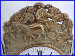 HORLOGE COMTOISE MOUVEMENT PENDULE XIXème MECANISME RELOJ UHR/OROLOGIO