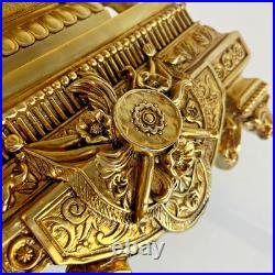 HORLOGE DE CHEMINÉE/TABLE rococo baroque rocaille pendule dorée anges chérubins HORLOGE DE CHEMINÉE/TABLE rococo baroque rocaille pendule dorée anges chérubins