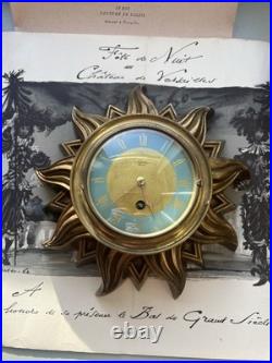 HORLOGE MURALE SOLEIL Circa 1930 SOLEIL VERSAILLES Cartel SILVOS PARIS