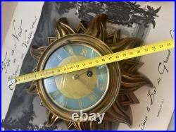 HORLOGE MURALE SOLEIL Circa 1930 SOLEIL VERSAILLES Cartel SILVOS PARIS