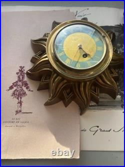 HORLOGE MURALE SOLEIL Circa 1930 SOLEIL VERSAILLES Cartel SILVOS PARIS