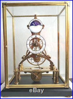 Horloge Squelette Franz Denk Wien Sur Le Cadran Fases Des Lune Jour Et Nuit 44cm
