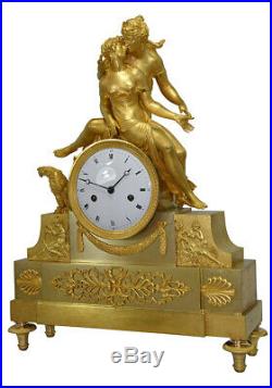 Hebe Diane. Kaminuhr Empire clock bronze horloge cartel uhren pendule