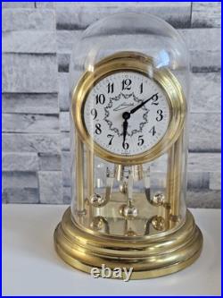 Horloge A Poser Schmid Mecanique Pendules rotatif 8 Jour En Laiton Sous Cloche Horloge A Poser Schmid Mecanique Pendules rotatif 8 Jour En Laiton Sous Cloche