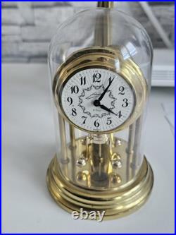 Horloge A Poser Schmid Mecanique Pendules rotatif 8 Jour En Laiton Sous Cloche Horloge A Poser Schmid Mecanique Pendules rotatif 8 Jour En Laiton Sous Cloche