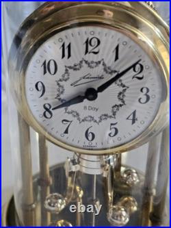 Horloge A Poser Schmid Mecanique Pendules rotatif 8 Jour En Laiton Sous Cloche Horloge A Poser Schmid Mecanique Pendules rotatif 8 Jour En Laiton Sous Cloche