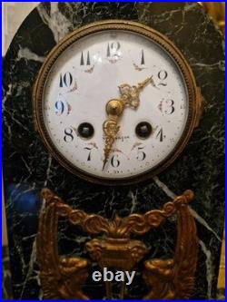 Horloge Ancienne En Marbre De Style EMPIRE Époque Fin XIX Ème S