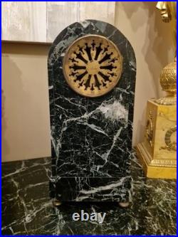 Horloge Ancienne En Marbre De Style EMPIRE Époque Fin XIX Ème S