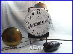 Horloge Cage Lanterne Capucine Turquet Comtoise Parquet Pendule 2 Marteau 18 Eme