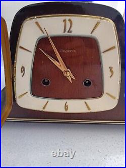 Horloge Clock Ancienne Pendule De Cheminée DUGENA HERMLE, FHS, Germany