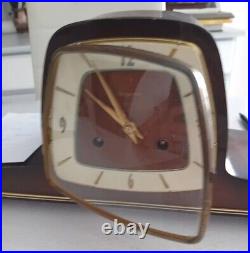 Horloge Clock Ancienne Pendule De Cheminée DUGENA HERMLE, FHS, Germany