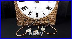 Horloge Comtoise 3 Cloches French Antique Clock