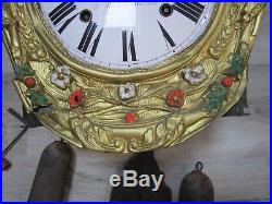 Horloge Comtoise Balancier Automate Scéne campagnarde