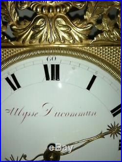 Horloge Comtoise Mensuel Ancienne, Empire échappement arrière UHR, reloj, clock
