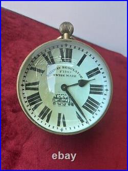 Horloge De Bureau Montre Boule Fido Railway Regulator Swiss