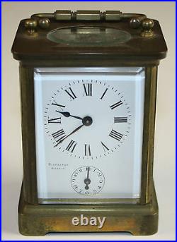 Horloge De Chariot. Discazaux Biarritz. Bronze Et Verre. XIX Siècle