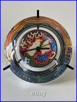 Horloge Design Cinétique Psychédélique Vintage Années 80 Horloge Design Cinétique Psychédélique Vintage Années 80
