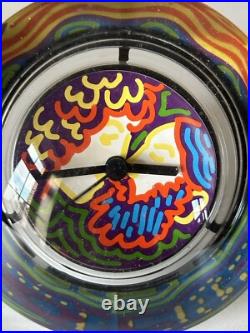 Horloge Design Cinétique Psychédélique Vintage Années 80 Horloge Design Cinétique Psychédélique Vintage Années 80