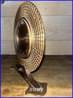 Horloge LANCEL Laiton Doré Hauteur 20cm Largeur 19cm Fonctionnement Ok Réveil