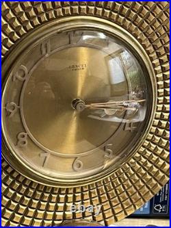 Horloge LANCEL Laiton Doré Hauteur 20cm Largeur 19cm Fonctionnement Ok Réveil