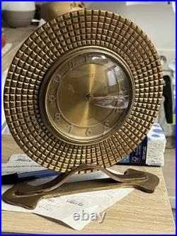 Horloge LANCEL Laiton Doré Hauteur 20cm Largeur 19cm Fonctionnement Ok Réveil